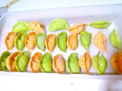 Make Colour dumplings step 4