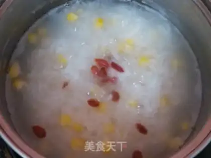 Make Corn egg porridge step 8