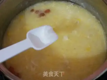 Make Corn egg porridge step 10