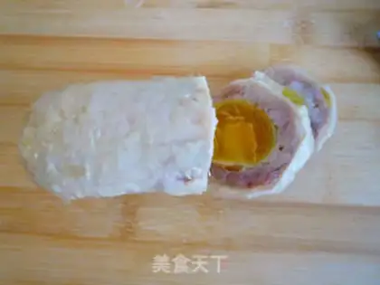 Make Salted egg, chicken leg roll step 12
