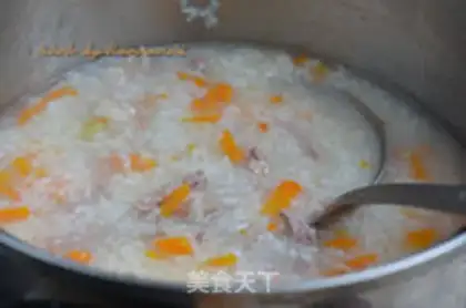 Make Carrot meat porridge step 5
