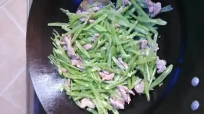 Make Sword bean fried meat step 2