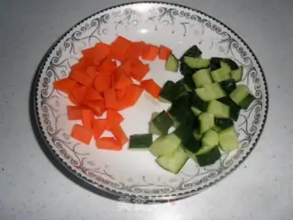 Make cucumber with almonds step 0