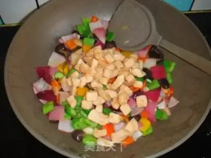 Make Five-coloured chicken step 11