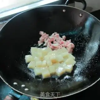 Make Cook rice tofu step 2