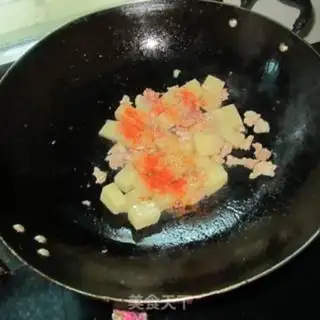 Make Cook rice tofu step 4