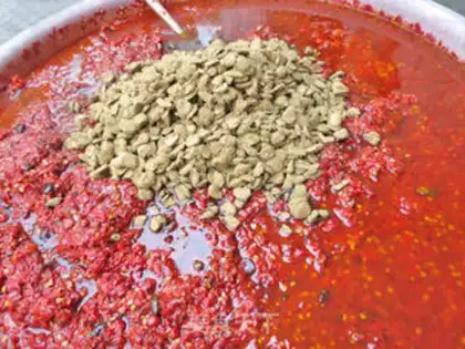 Make Bean petal sauce step 4
