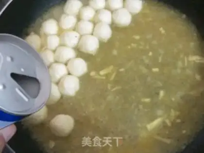 Make Curry fishballs step 7
