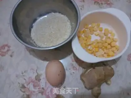 Make Corn egg porridge step 0