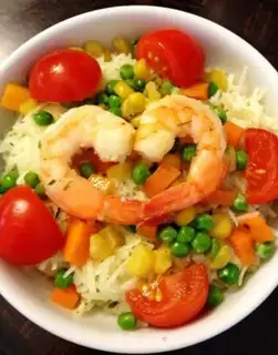 Make Cheese and vegetables for shrimp step 4