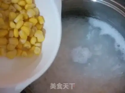 Make Corn egg porridge step 5