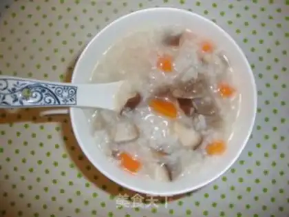 Make Mushroom beef congee step 5