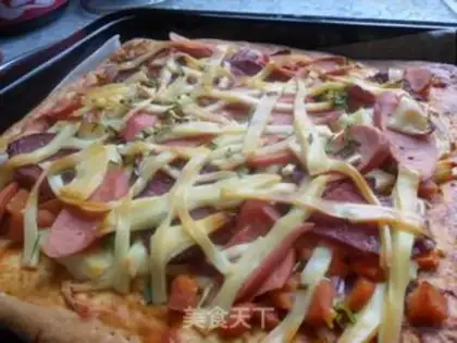 Make What a ham pizza step 11