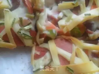 Make What a ham pizza step 12