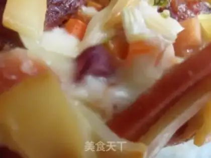 Make What a ham pizza step 13