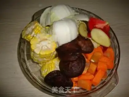 Make Vegetable seafood pan step 0