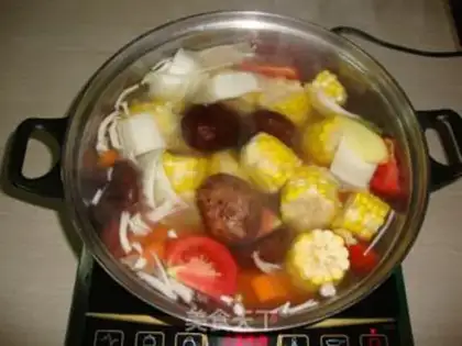 Make Vegetable seafood pan step 1