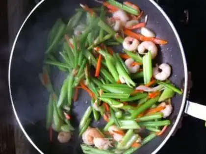 Make Celery and shrimp step 9