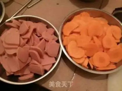 Make Carrot and ham step 1