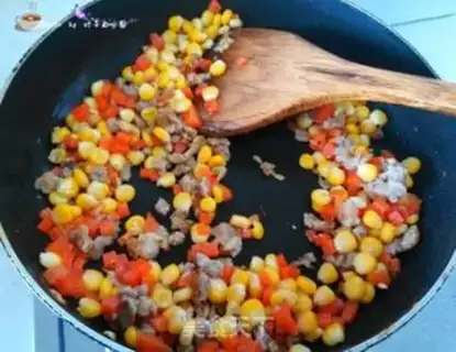 Make A flower for fried rice step 7