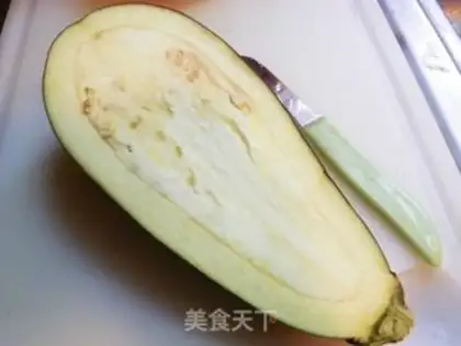 Make Take the roasted meat and eggplant step 1
