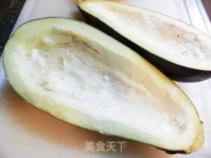 Make Take the roasted meat and eggplant step 3