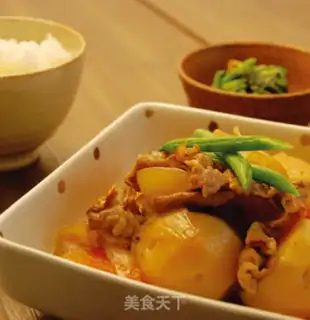 Make Japanese potato beef step 2