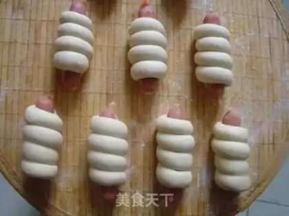 Make Milky hot dog rolls step 8