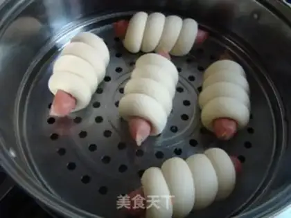Make Milky hot dog rolls step 9