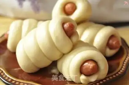 Make Milky hot dog rolls step 11