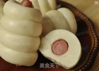 Make Milky hot dog rolls step 12