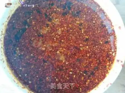 Make Spicy red oil step 8