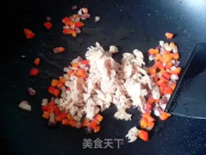 Make Fire Mountain fried rice step 6