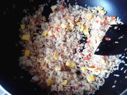 Make Fire Mountain fried rice step 10