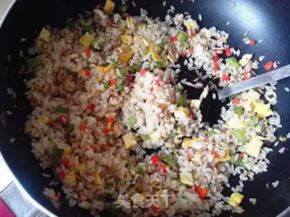 Make Fire Mountain fried rice step 11
