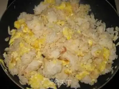 Make Shrimp egg fried rice step 6