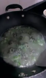 Make ♪ Purple meatball soup ♪ step 4