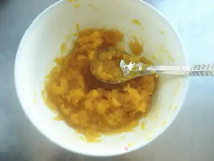 Make Tofu pumpkin nest step 1