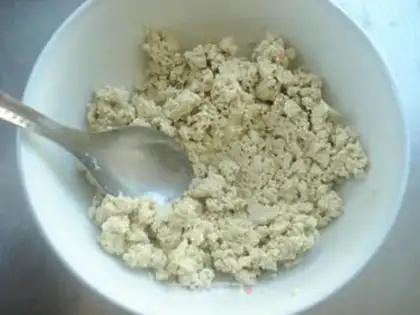 Make Tofu pumpkin nest step 2