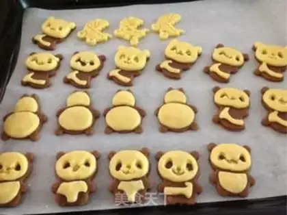 Make Panda cookies step 6