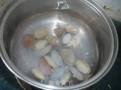 Make Flower clams and eggs step 0
