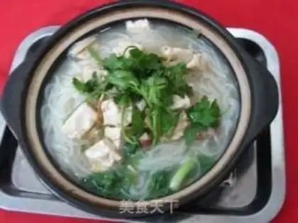 Make Pork-skin frozen tofu pan step 2
