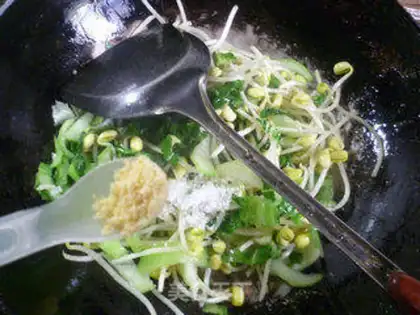 Make The green cuisine sprouts step 5