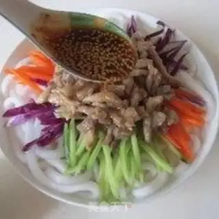 Make Frozen chicken silk potato powder step 11