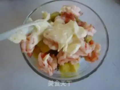 Make Shrimp fruit salad step 6