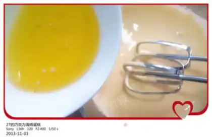 Make Chocolate for an egg sponge cake step 5