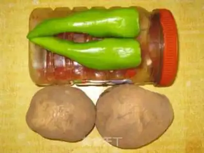 Make Twin pepper potatoes step 0