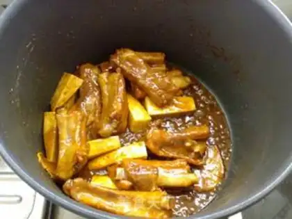 Make Fork saline ribs step 11