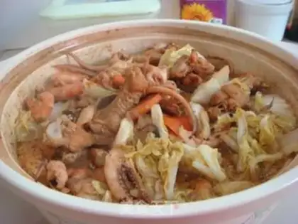 Make Big cabbage seafood step 8