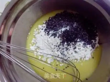 Make Black sesame egg rolls step 4